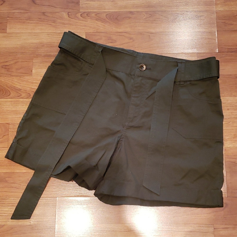 Olive Green Cargo Shorts